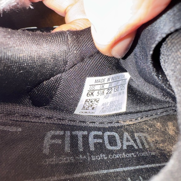 Adidas Kids Superstar Black White Gold Sneakers - Picture 3 of 6